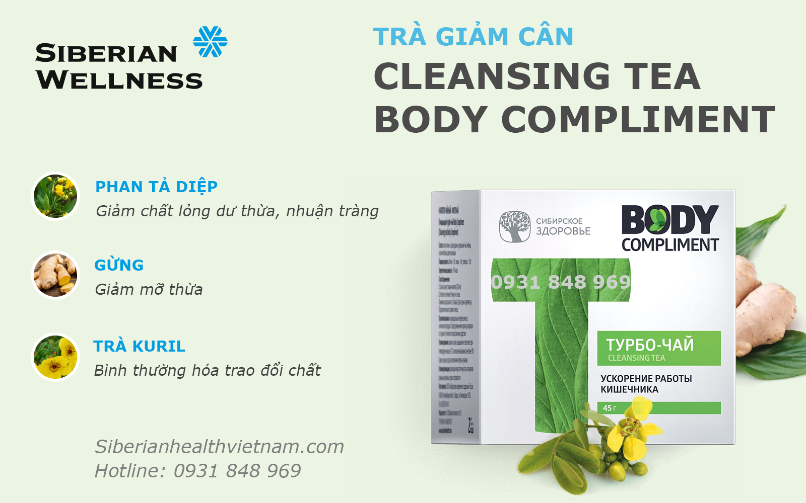 Video giới thiệu trà giảm cân T Body Compliment của Siberian Wellness